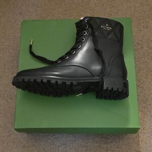 Kate Spade Womens Billie Black Leather Boots